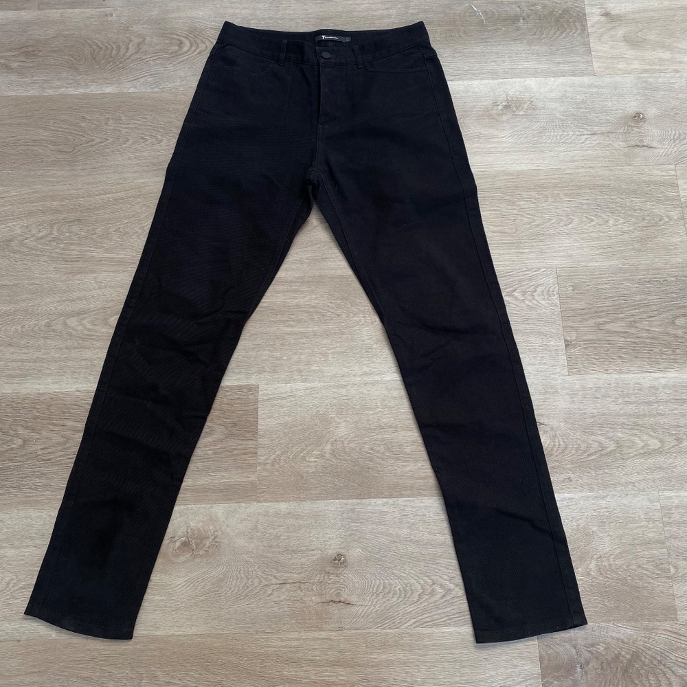 T Alexander Wang Black Cotton Lambskin Leather Pocket Jeans Women's Size 30x30 - Picture 12 of 12
